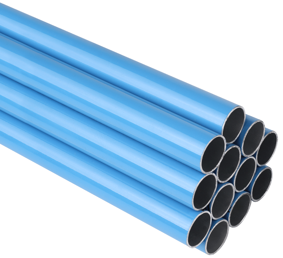 Rigid, straight aluminum alloy pipe