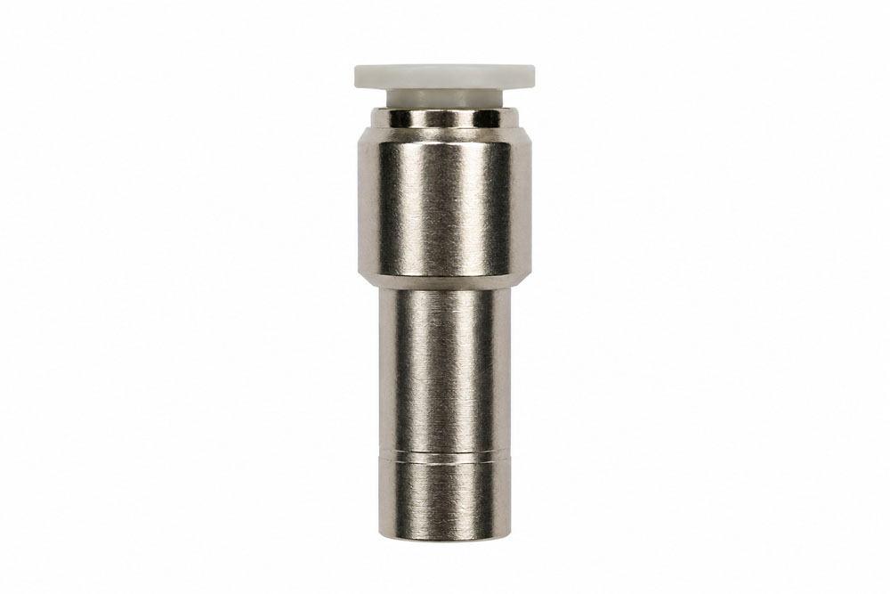 Pneumatic One Touch Fitting, Plug-In Reducer, 1/2" Tube Stem x 3/8" Tube