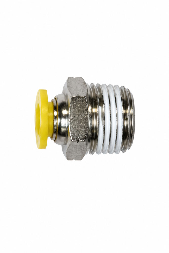 Pneumatic Male Connector One-Touch Fitting, 1/4" Tube x 3/8" MPT